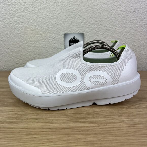 Oofos OOmg eeZee Low Shoe White Recovery Shoes Men's 9.5 EU 42.5 NWT - Picture 2 of 9